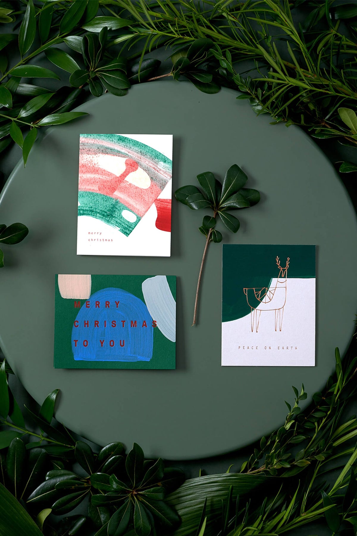 Moglea Christmas Swirl Holiday Card
