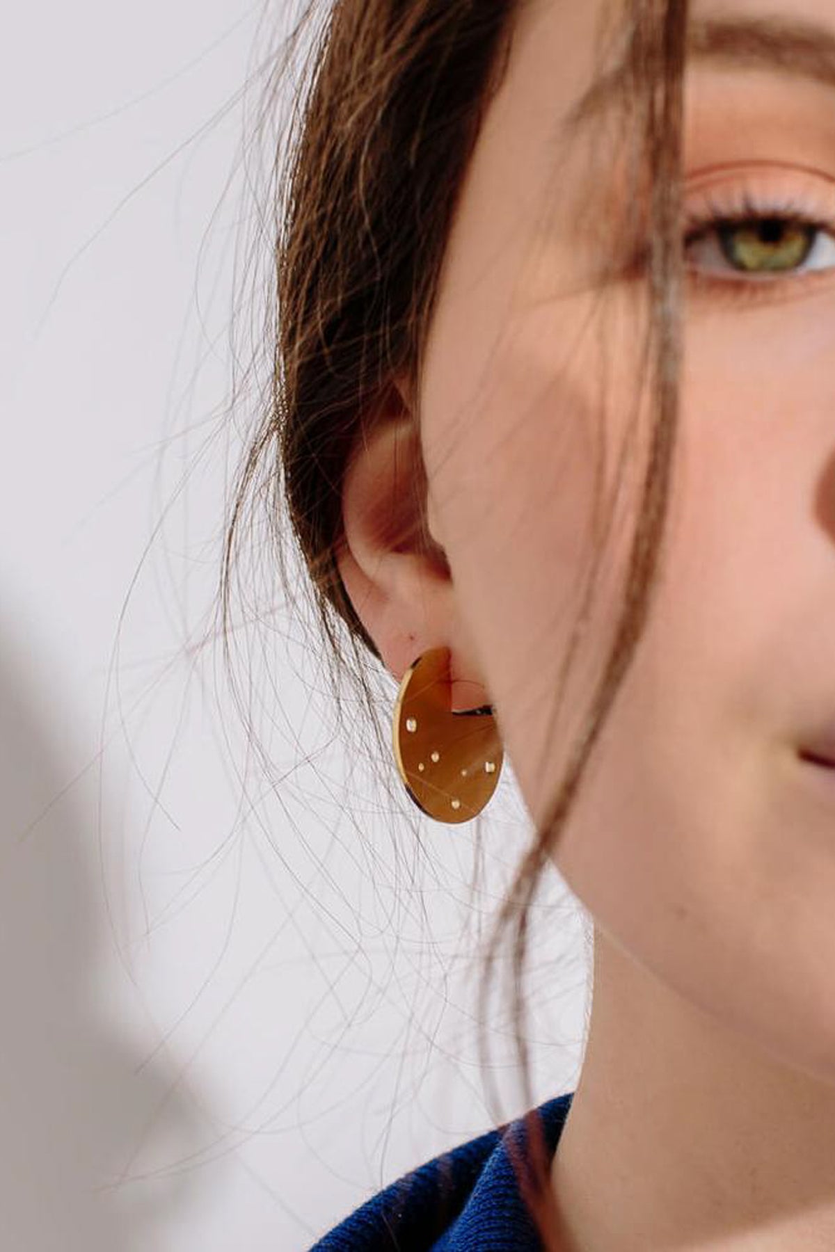 Mulxiply Moon Coin Hoop Earrings