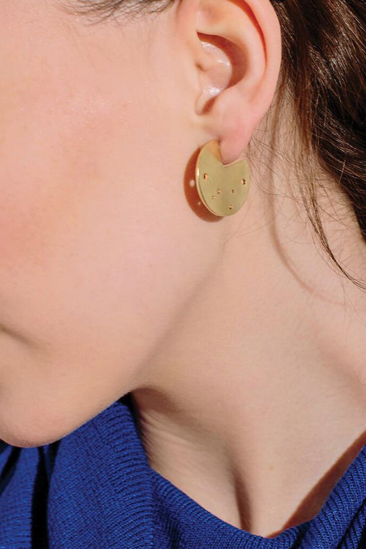 Mulxiply Moon Coin Hoop Earrings