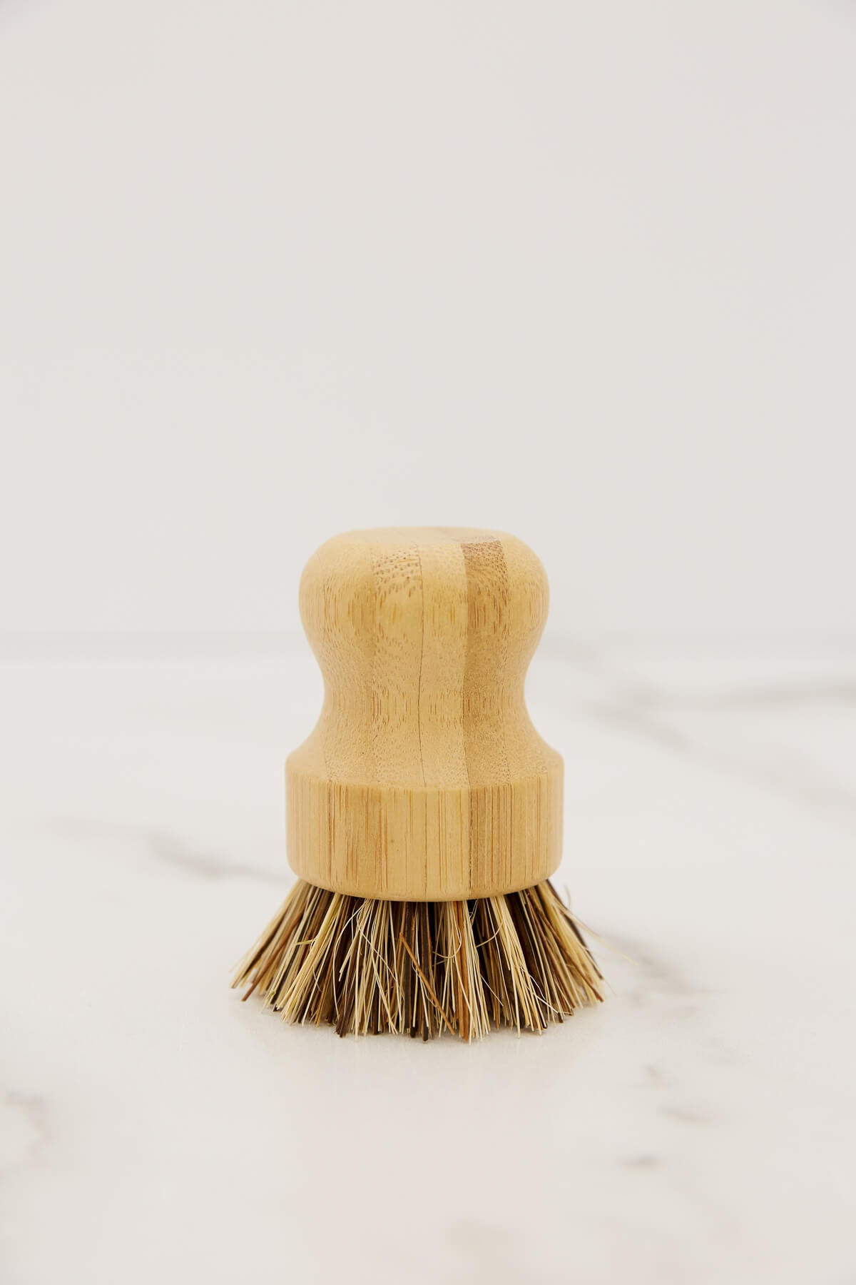 Dish & Pot Scrubber - Hand-held Bamboo Dish Brush with Replaceable Bristle  Head - What's Good