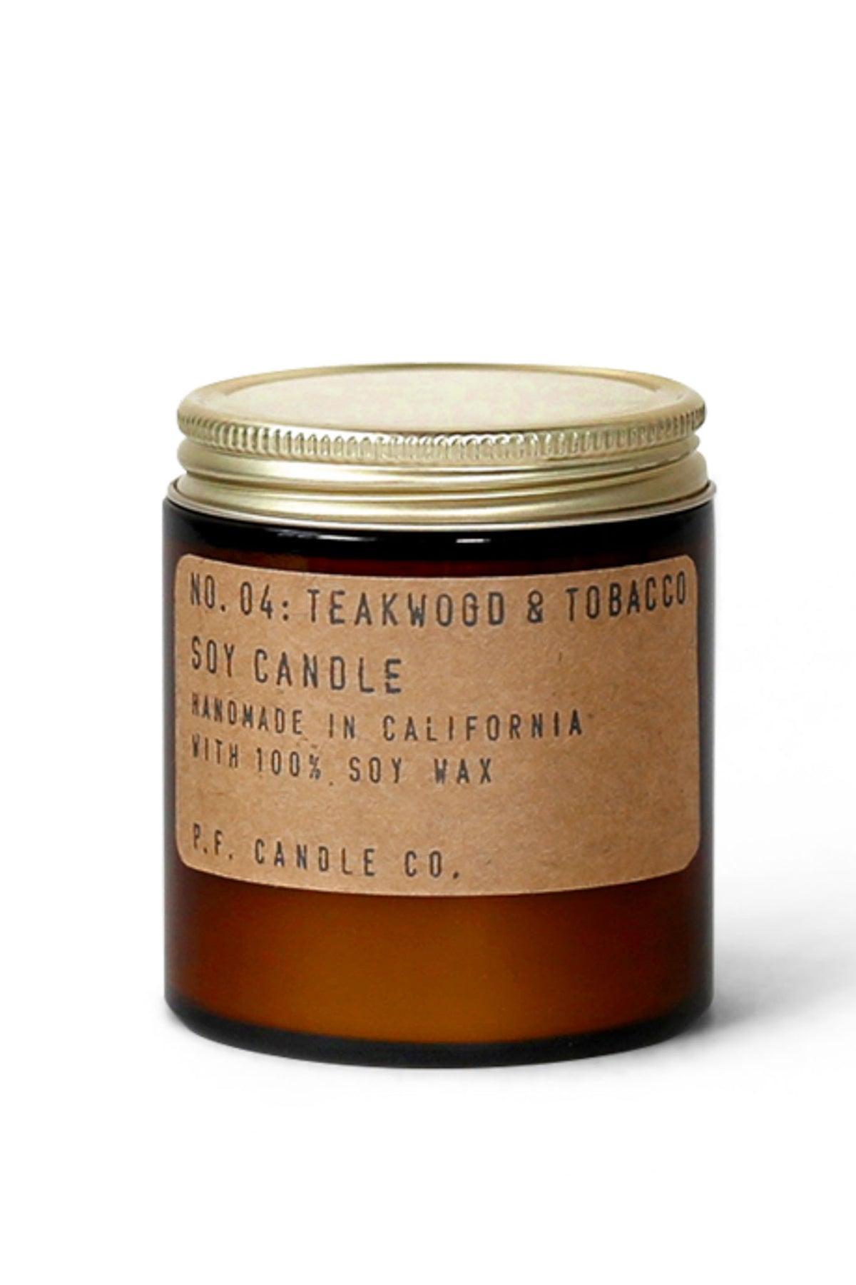 P.F. Candle Co. Teakwood &amp; Tobacco- 3.5 oz Mini Candle