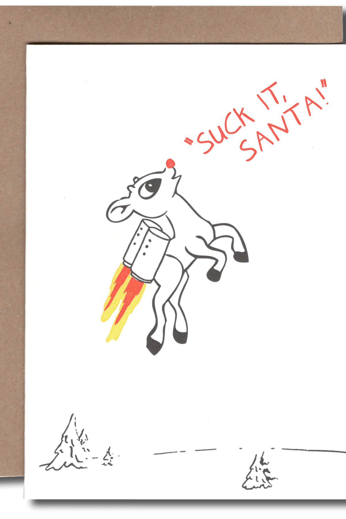 Power and Light Press Suck It Santa Card