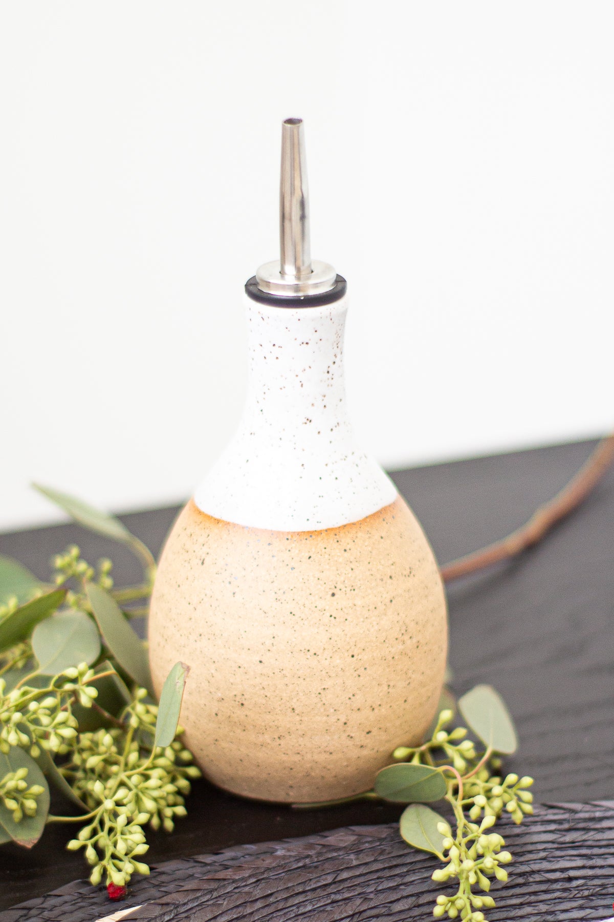 Rachael Pots Speckled Clay Oil Cruet