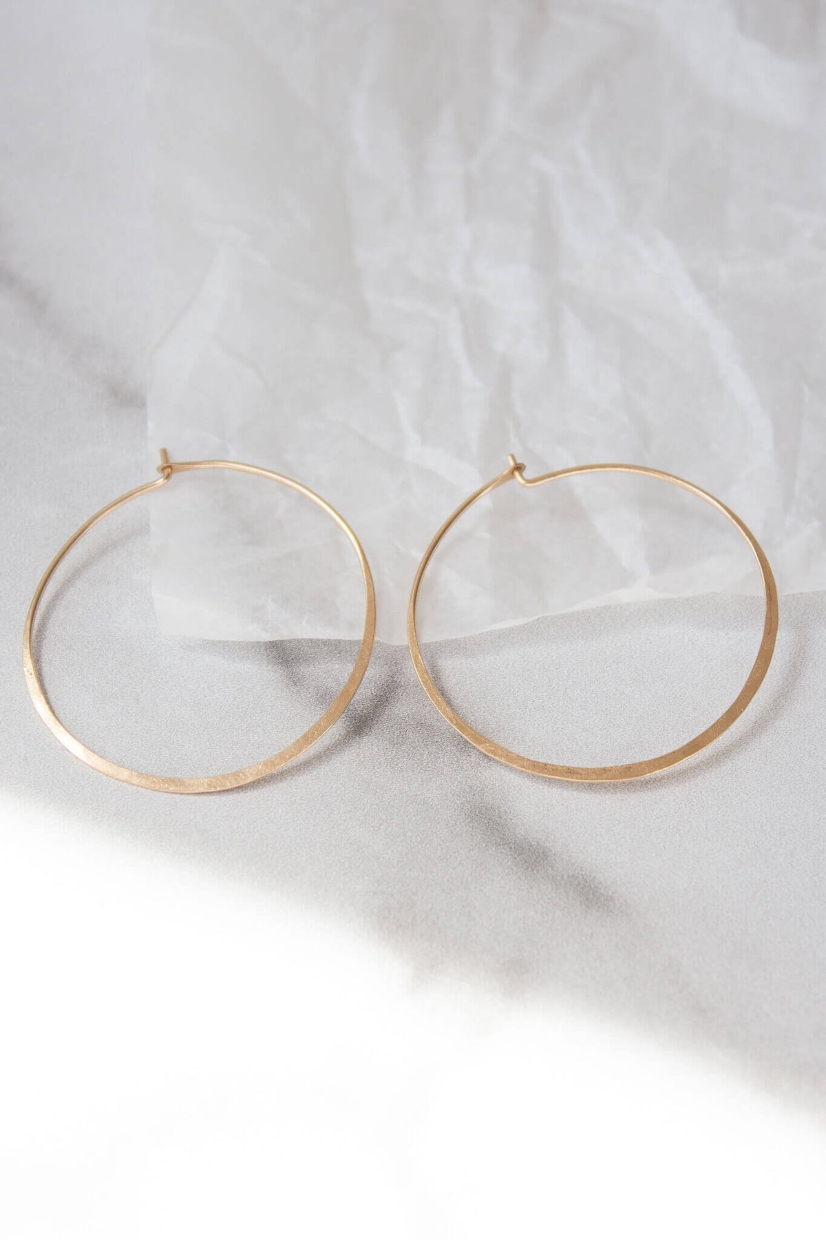 Satomi Studio Medium Hammered Hoops
