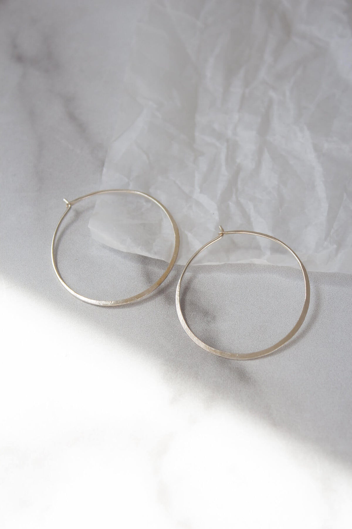 Satomi Studio Medium Hammered Hoops