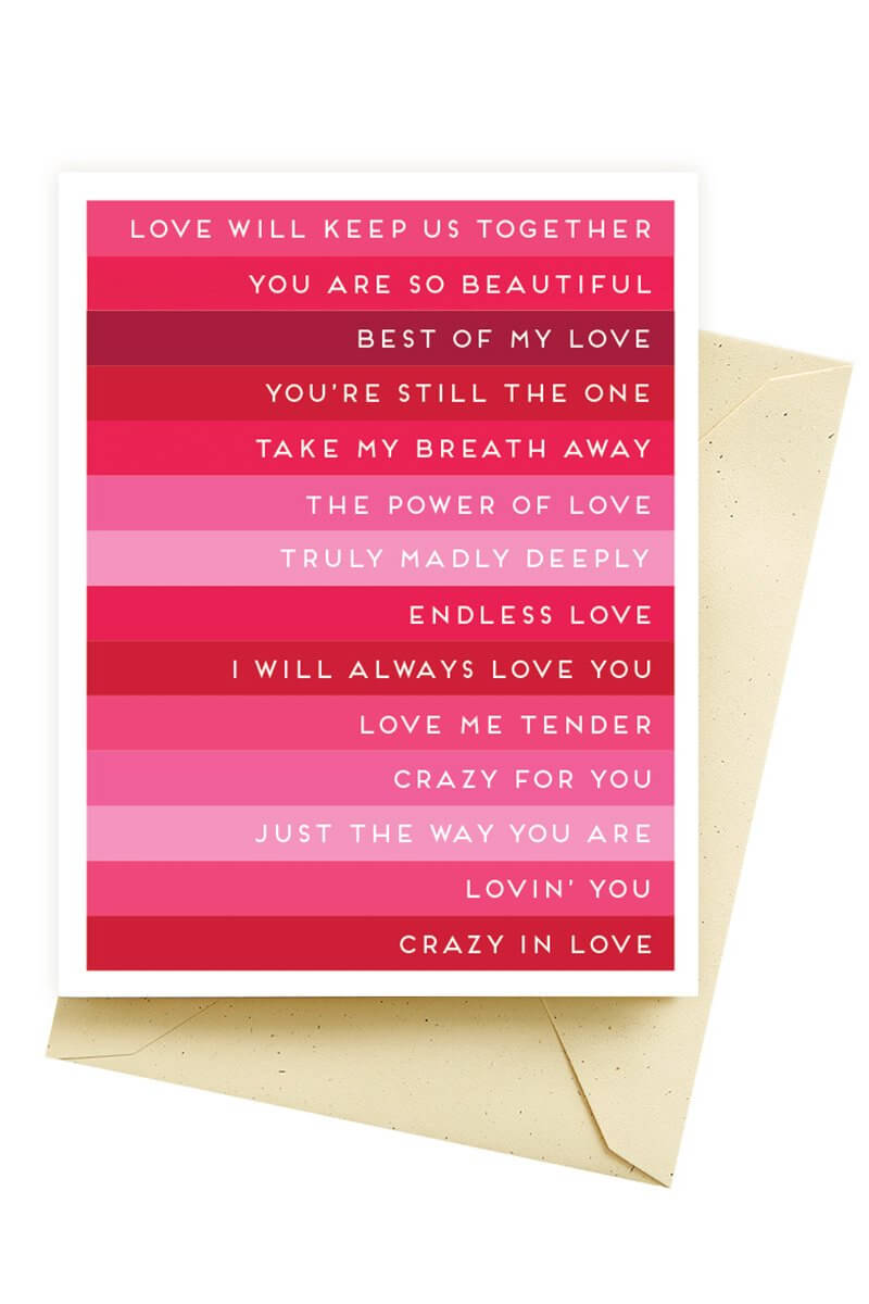 Seltzer Goods Love Songs Card