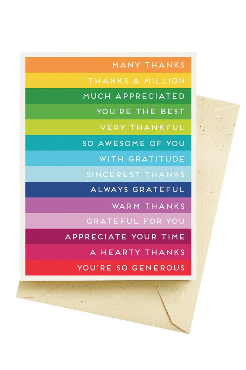 Seltzer Goods Stripes Thank You Card