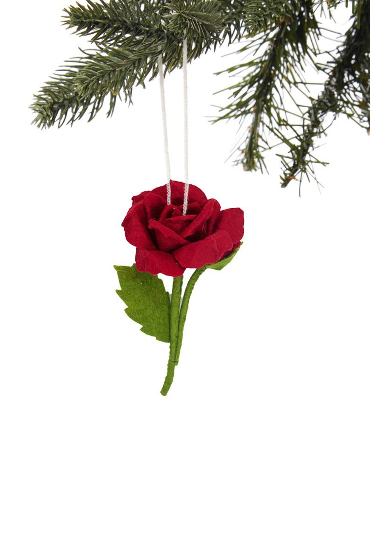 Silk Road Bazaar Red Rose Ornament