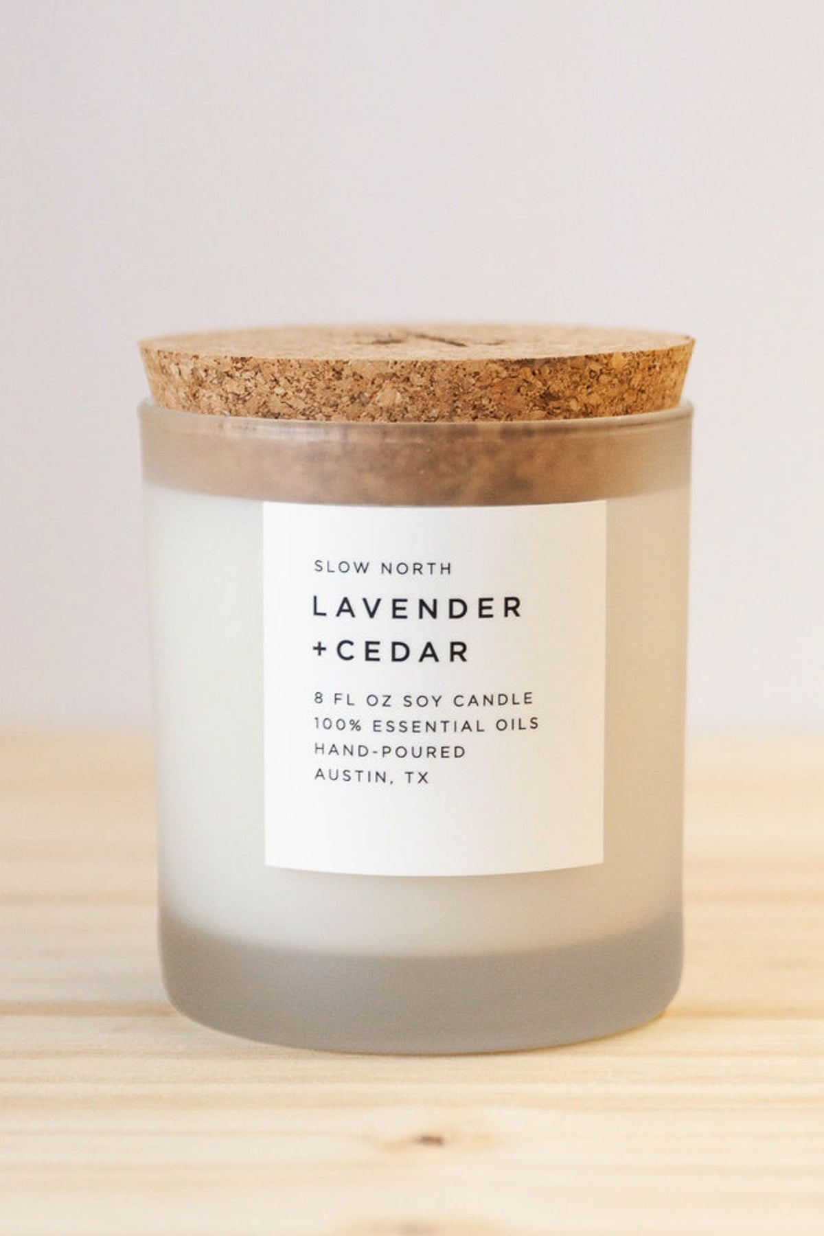 Slow North Lavender + Cedar Frosted Candle
