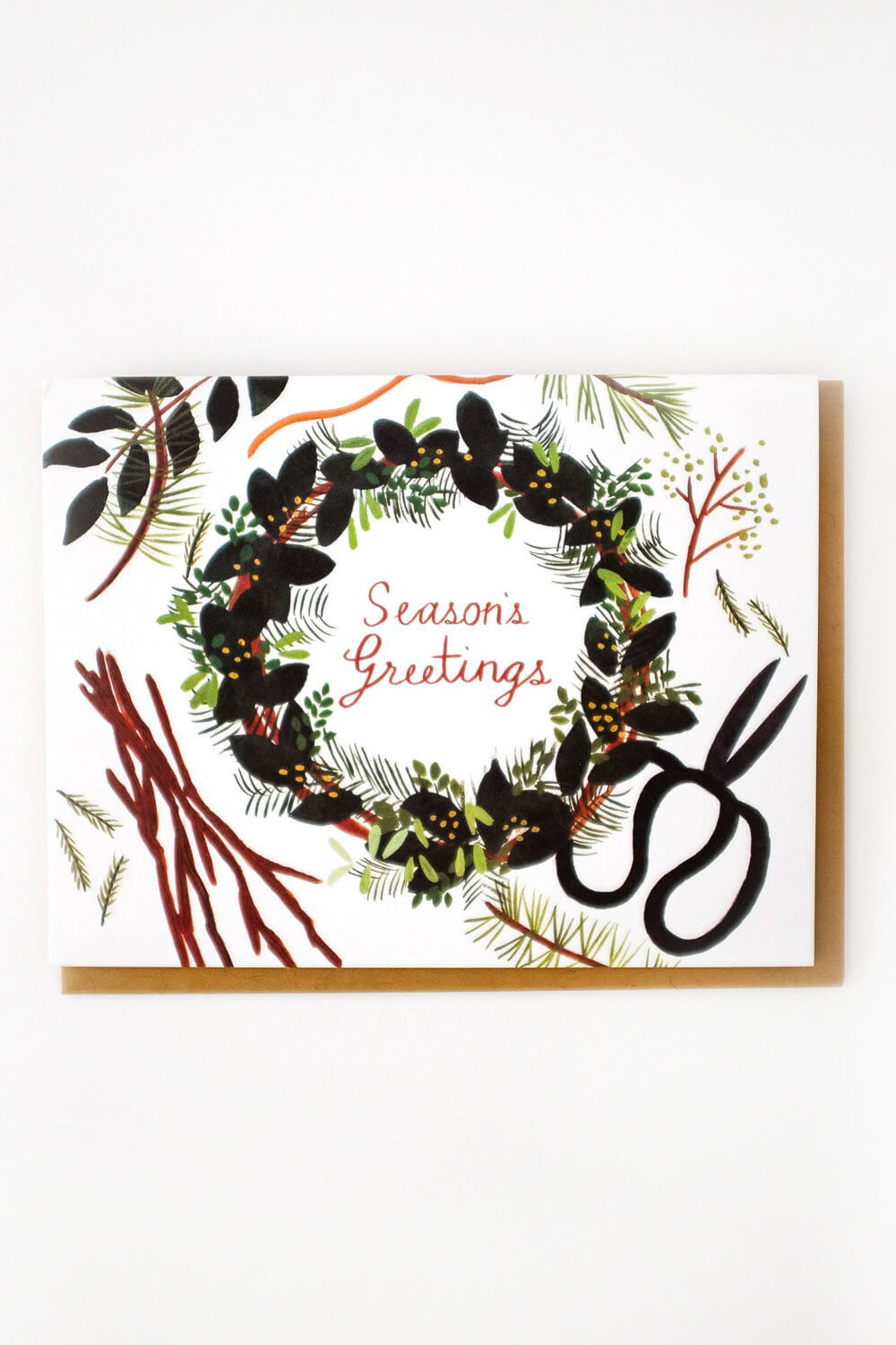 Small Adventure Foraged Wreath Card