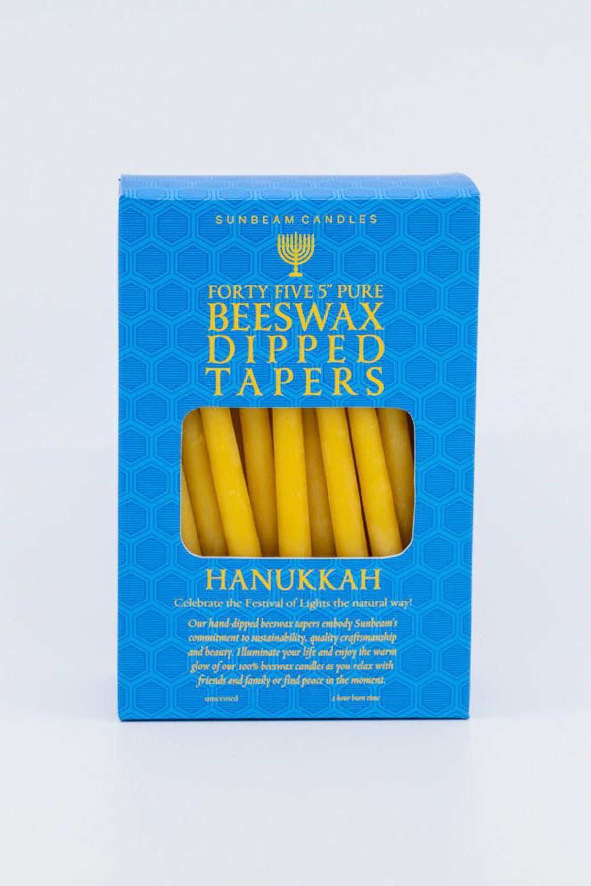 Sunbeam Candles Beeswax Hanukkah Candles