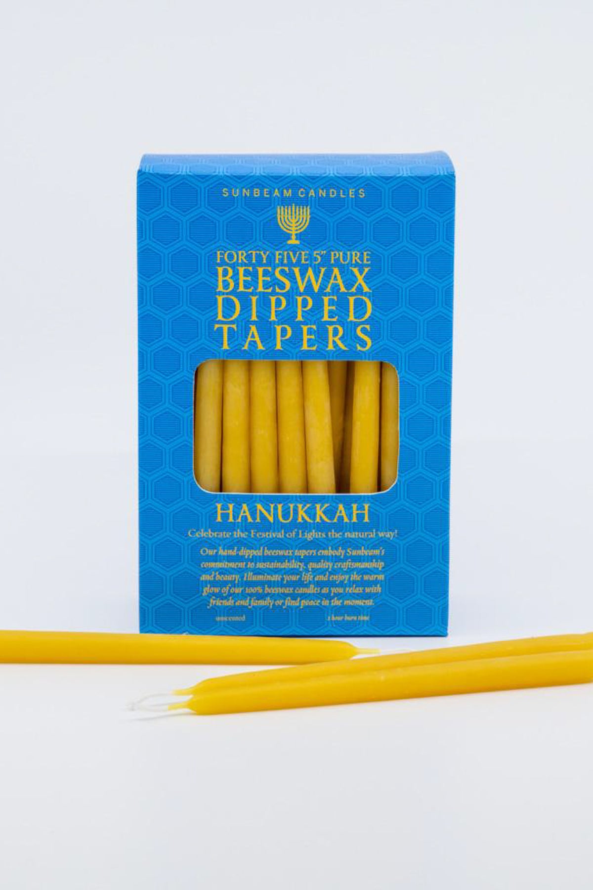 Sunbeam Candles Beeswax Hanukkah Candles