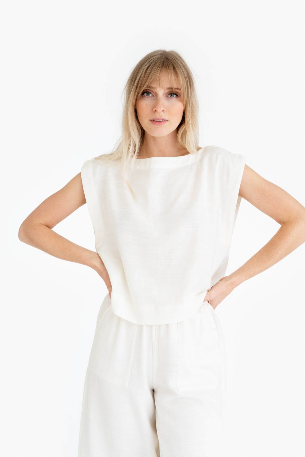 LAUDE The Label Everyday Top in Ivory